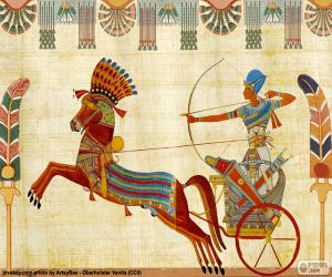 Puzzle Αιγυπτιακή πολεμιστής και το άρμα